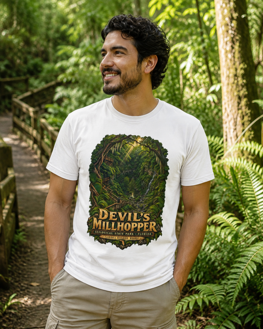 Devil's Millhopper Geological State Park Shirt, Gainesville Florida Sinkhole Vintage Graphic Tee.