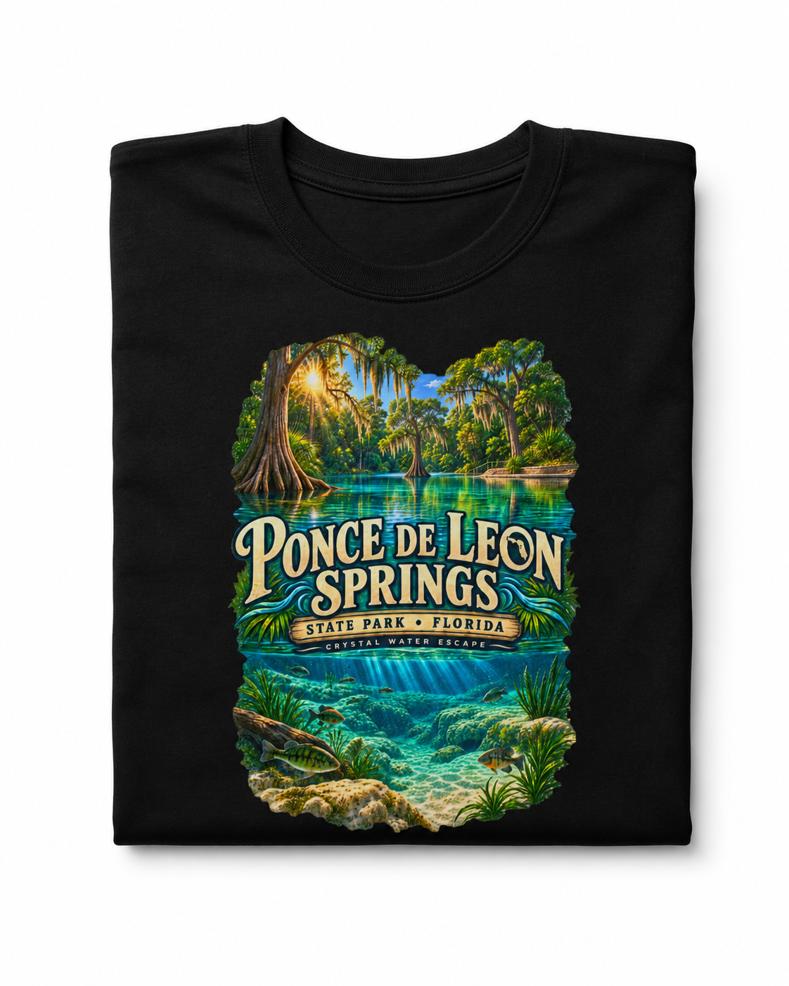 Ponce de Leon Springs State Park T-Shirt, Florida Nature Graphic Tee.