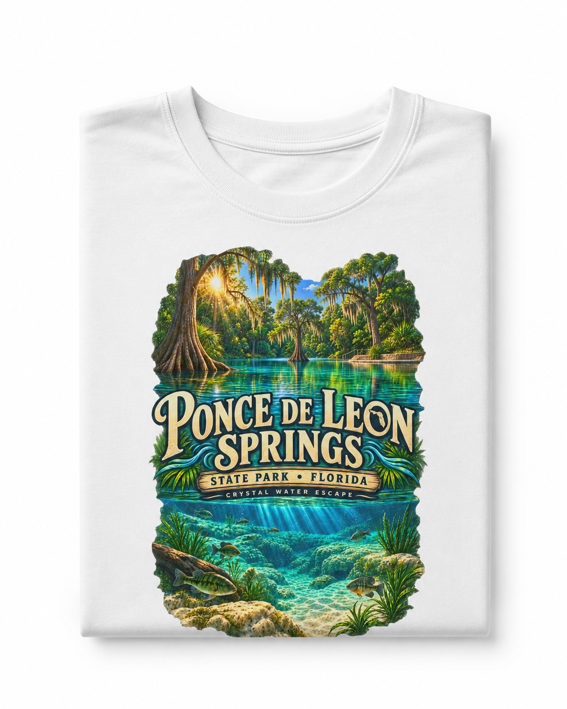 Ponce de Leon Springs State Park T-Shirt, Florida Nature Graphic Tee.