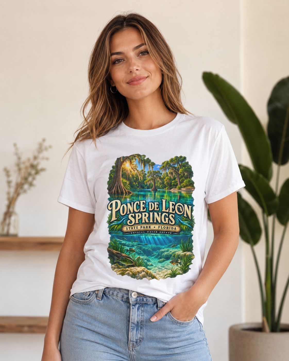 Ponce de Leon Springs State Park T-Shirt, Florida Nature Graphic Tee.