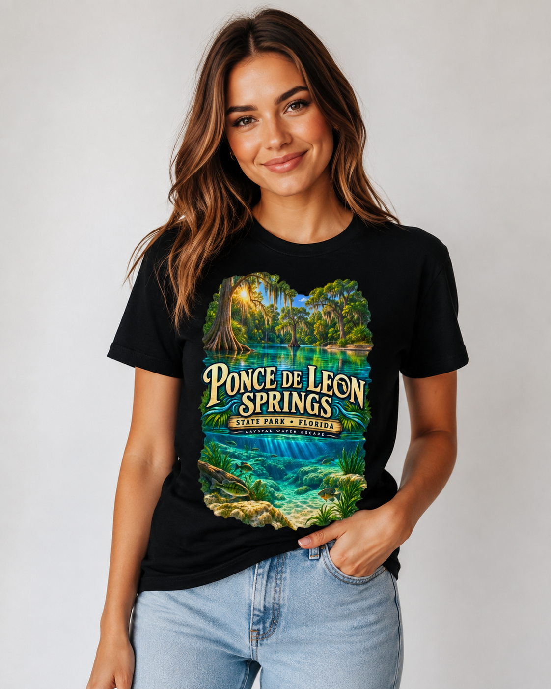 Ponce de Leon Springs State Park T-Shirt, Florida Nature Graphic Tee.