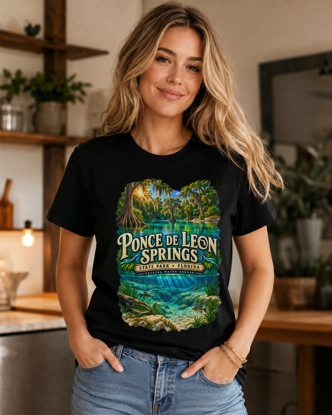 Ponce de Leon Springs State Park T-Shirt, Florida Nature Graphic Tee