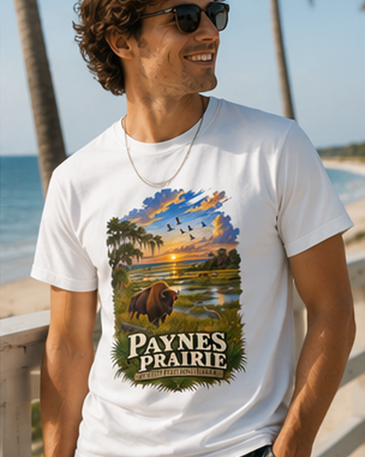 Paynes Prairie Shirt, Florida Bison Wildlife Tee, Gainesville Florida State Park Gift.