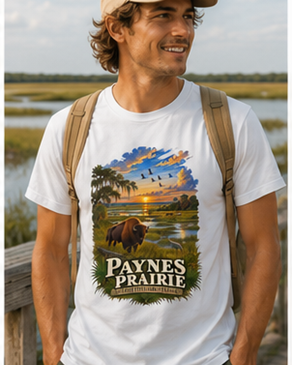 Paynes Prairie Shirt, Florida Bison Wildlife Tee, Gainesville Florida State Park Gift.