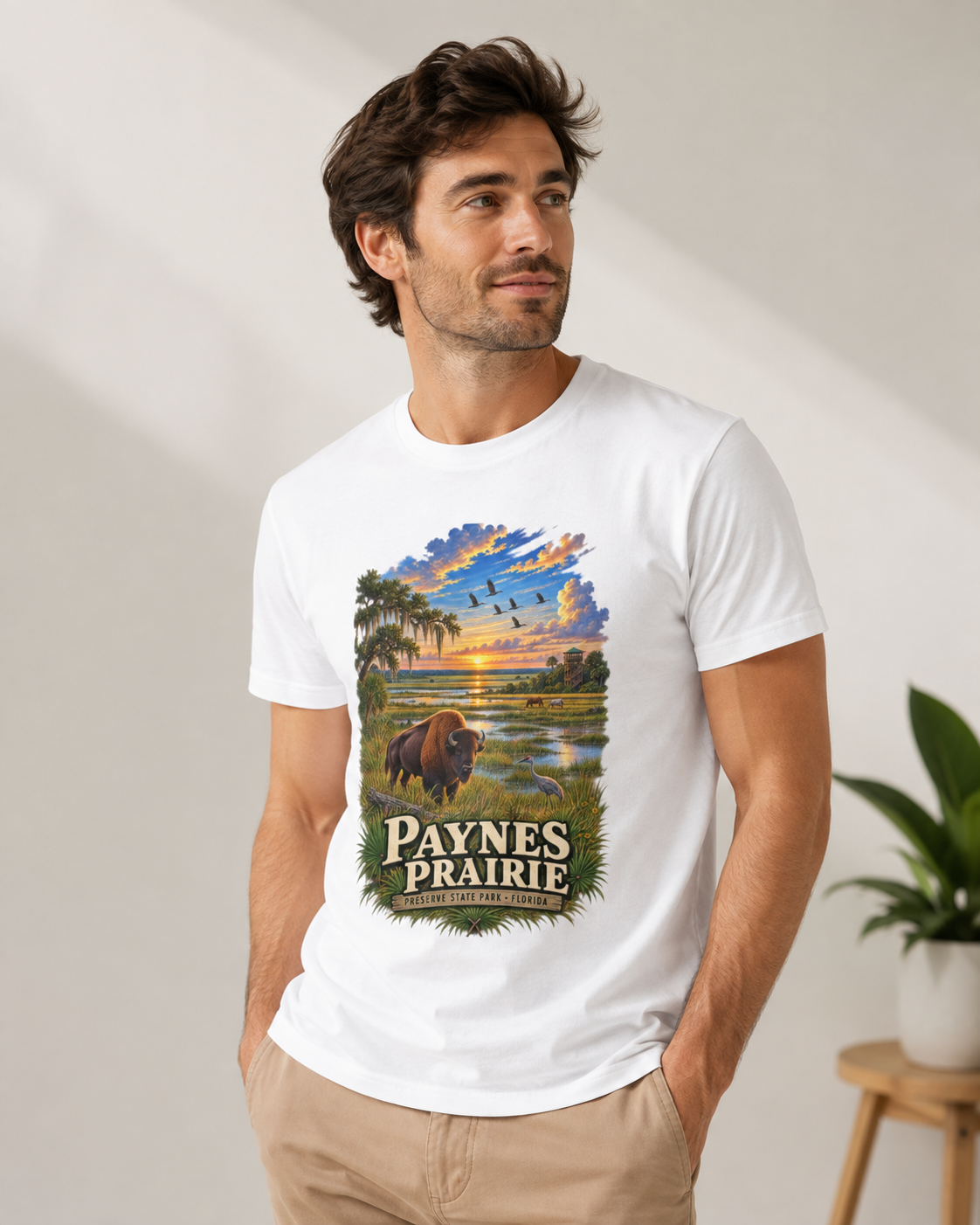 Paynes Prairie Shirt, Florida Bison Wildlife Tee, Gainesville Florida State Park Gift.
