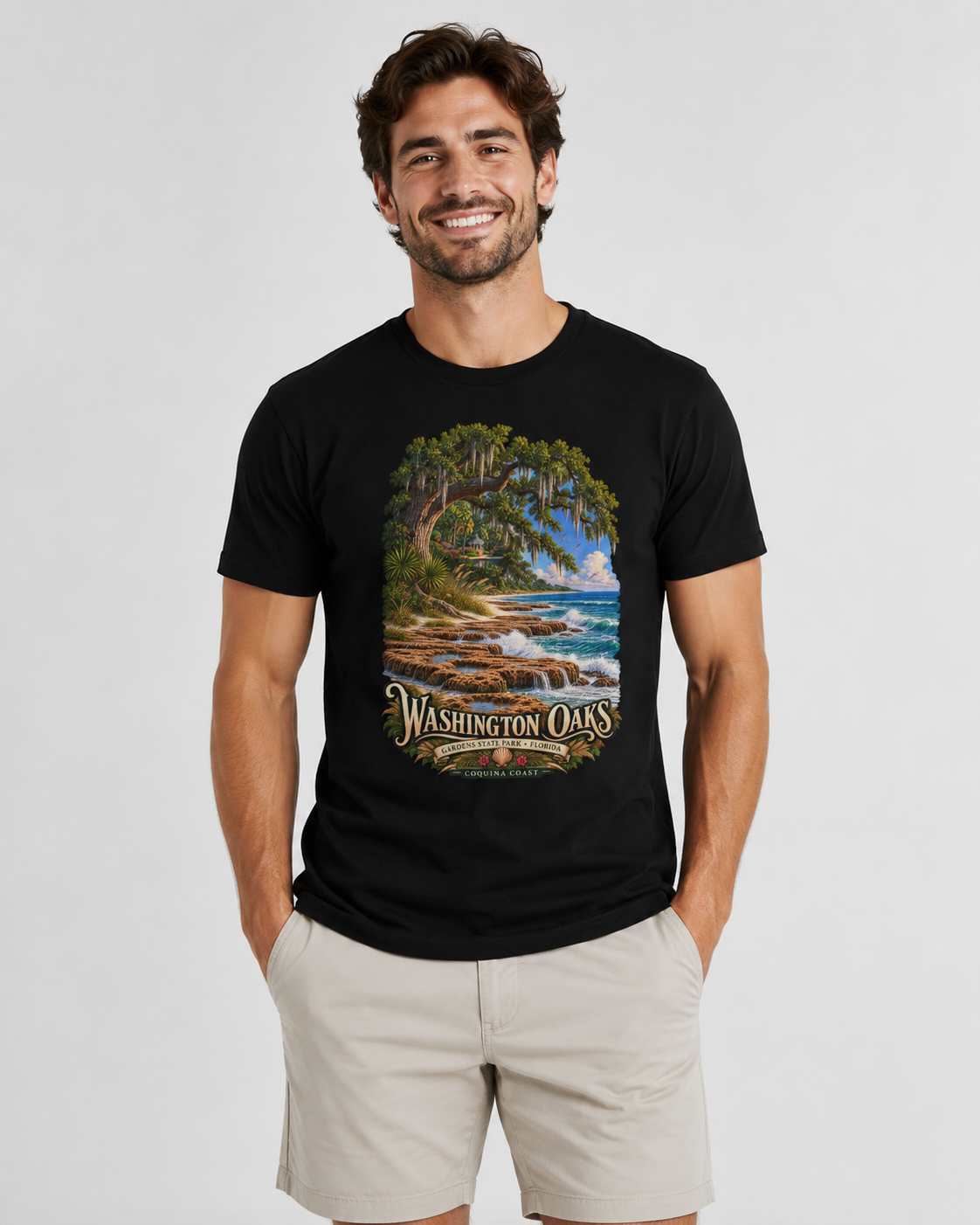 Washington Oaks Gardens State Park T Shirt, Palm Coast Florida Coquina Coast Tee.