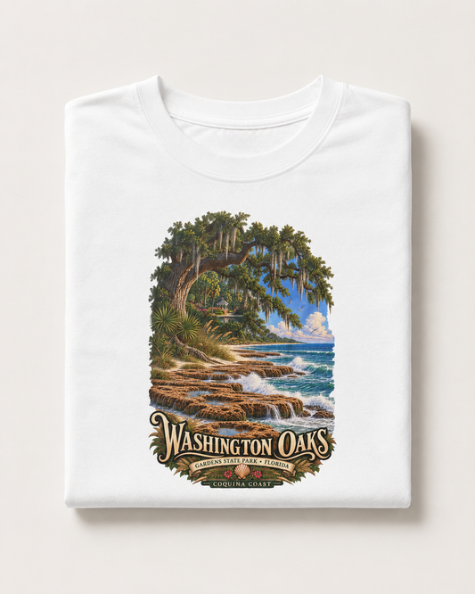 Washington Oaks Gardens State Park T Shirt, Palm Coast Florida Coquina Coast Tee.