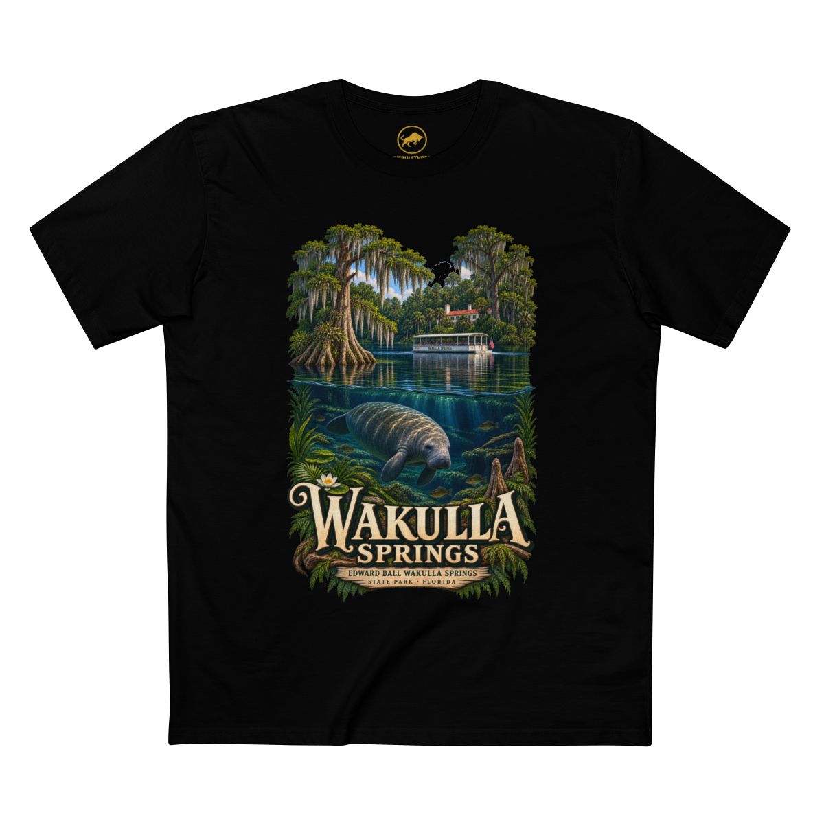Wakulla Springs Shirt, Florida Manatee Graphic Tee, Edward Ball State Park Travel Souvenir.