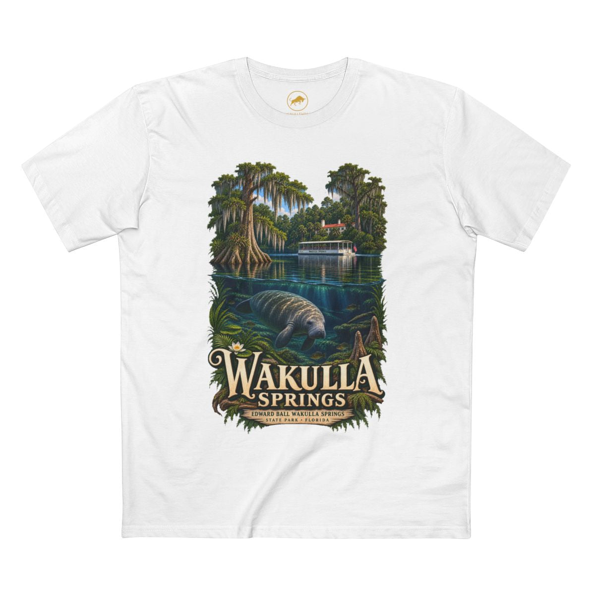 Wakulla Springs Shirt, Florida Manatee Graphic Tee, Edward Ball State Park Travel Souvenir.