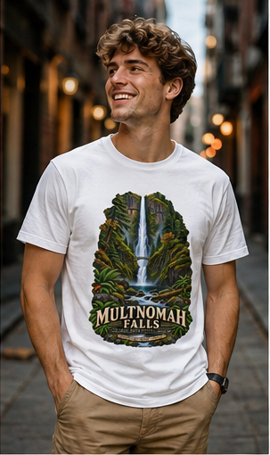 Multnomah Falls Shirt, Columbia River Gorge Oregon Tee, Benson Bridge Waterfall Shirt, Pacific Northwest Hiking Gift