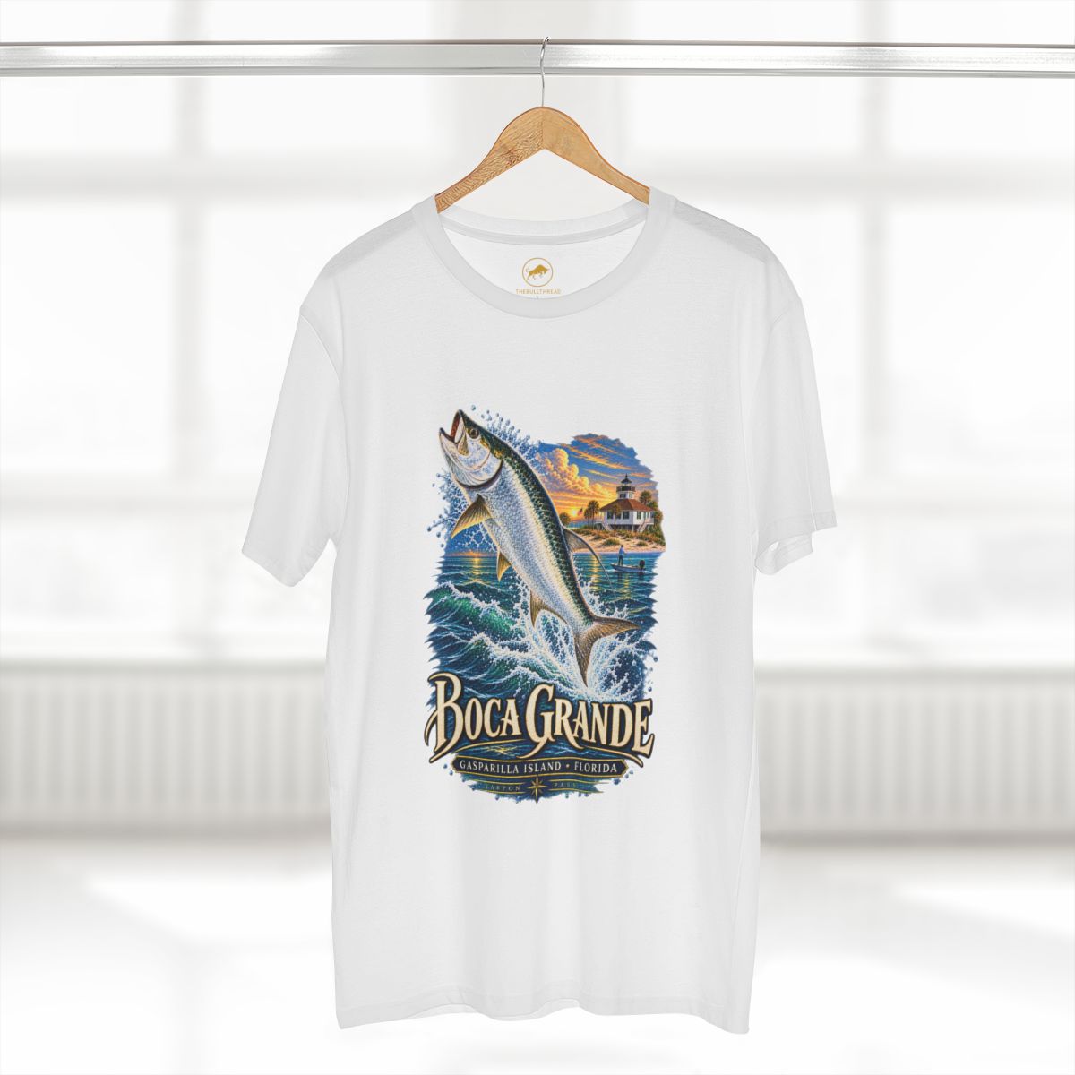 Boca Grande Tarpon Fishing Shirt, Gasparilla Island Florida Tee, Port Boca Grande Lighthouse.