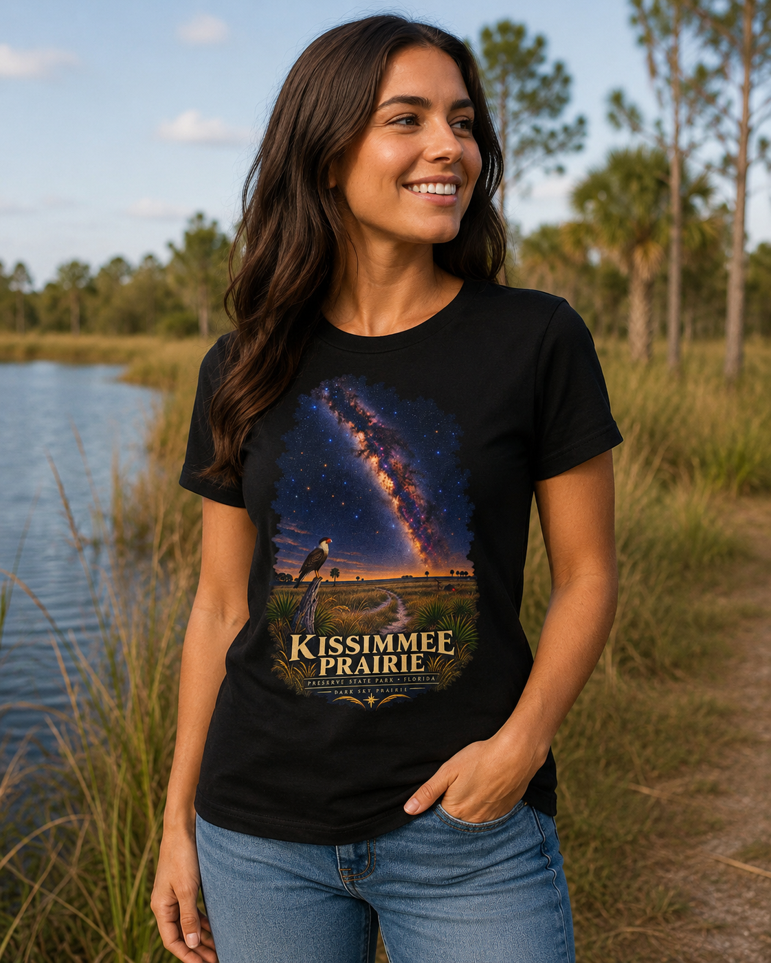 Kissimmee Prairie Preserve Dark Sky Shirt, Florida State Park Milky Way Tee, Okeechobee Stargazing Gift.