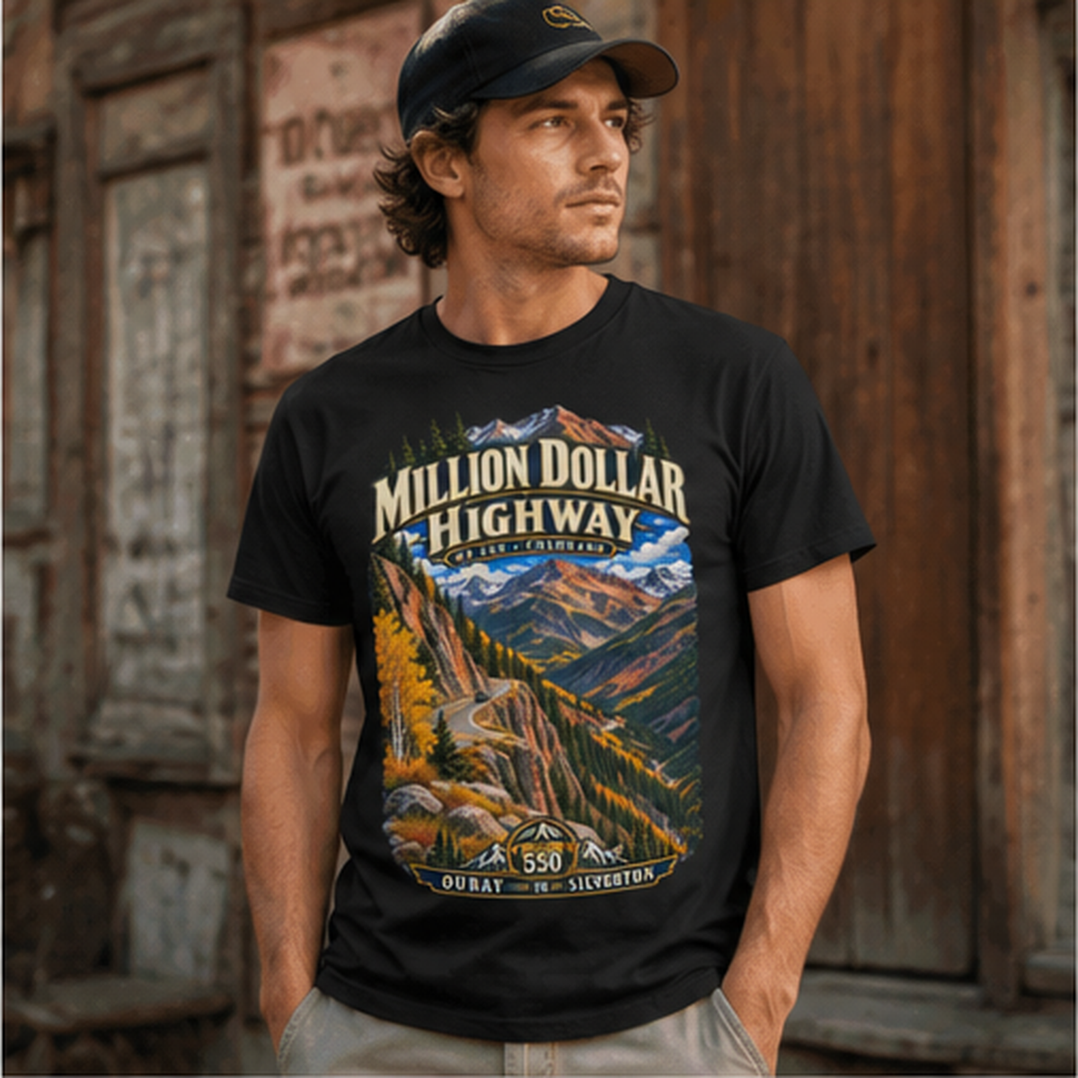 Million Dollar Highway Shirt, US 550 Colorado T Shirt, Ouray Silverton Scenic Byway Tee, San Juan Mountains Road Trip Gift.