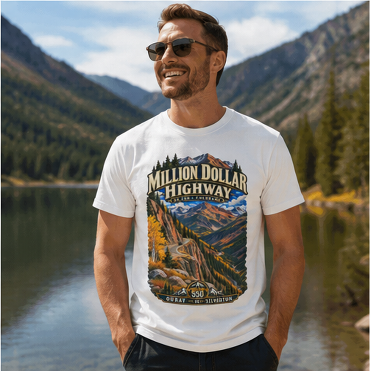 Million Dollar Highway Shirt, US 550 Colorado T Shirt, Ouray Silverton Scenic Byway Tee, San Juan Mountains Road Trip Gift.