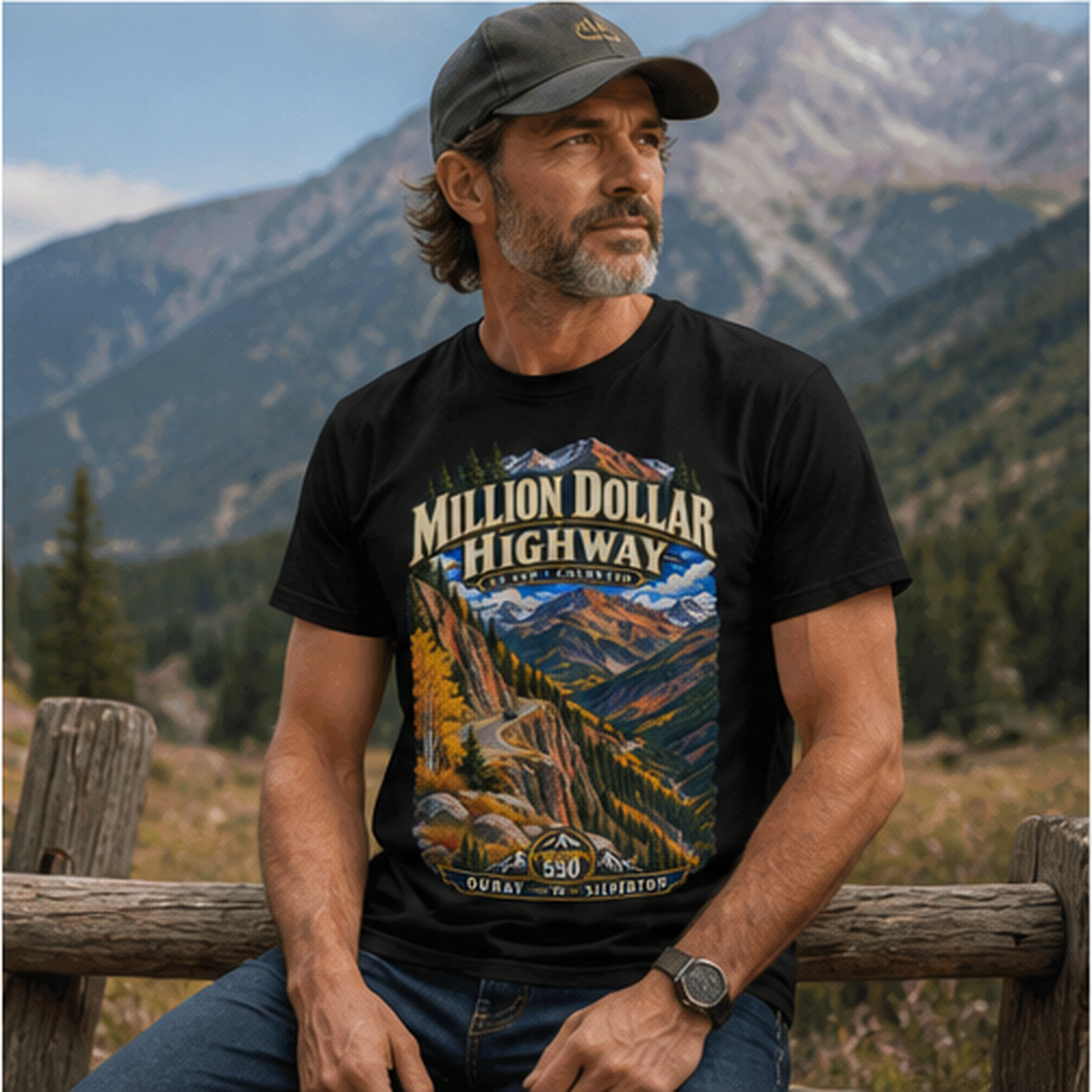 Million Dollar Highway Shirt, US 550 Colorado T Shirt, Ouray Silverton Scenic Byway Tee, San Juan Mountains Road Trip Gift.