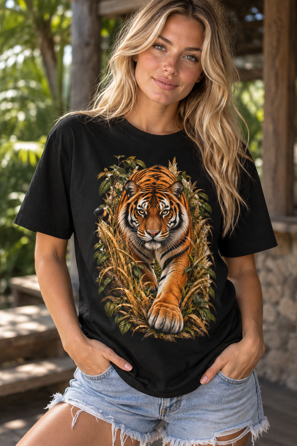 Bengal Tiger Shirt, Realistic Wildlife Graphic Tee, Big Cat Lover Gift, Jungle Nature T-Shirt, Tiger Lover Shirt