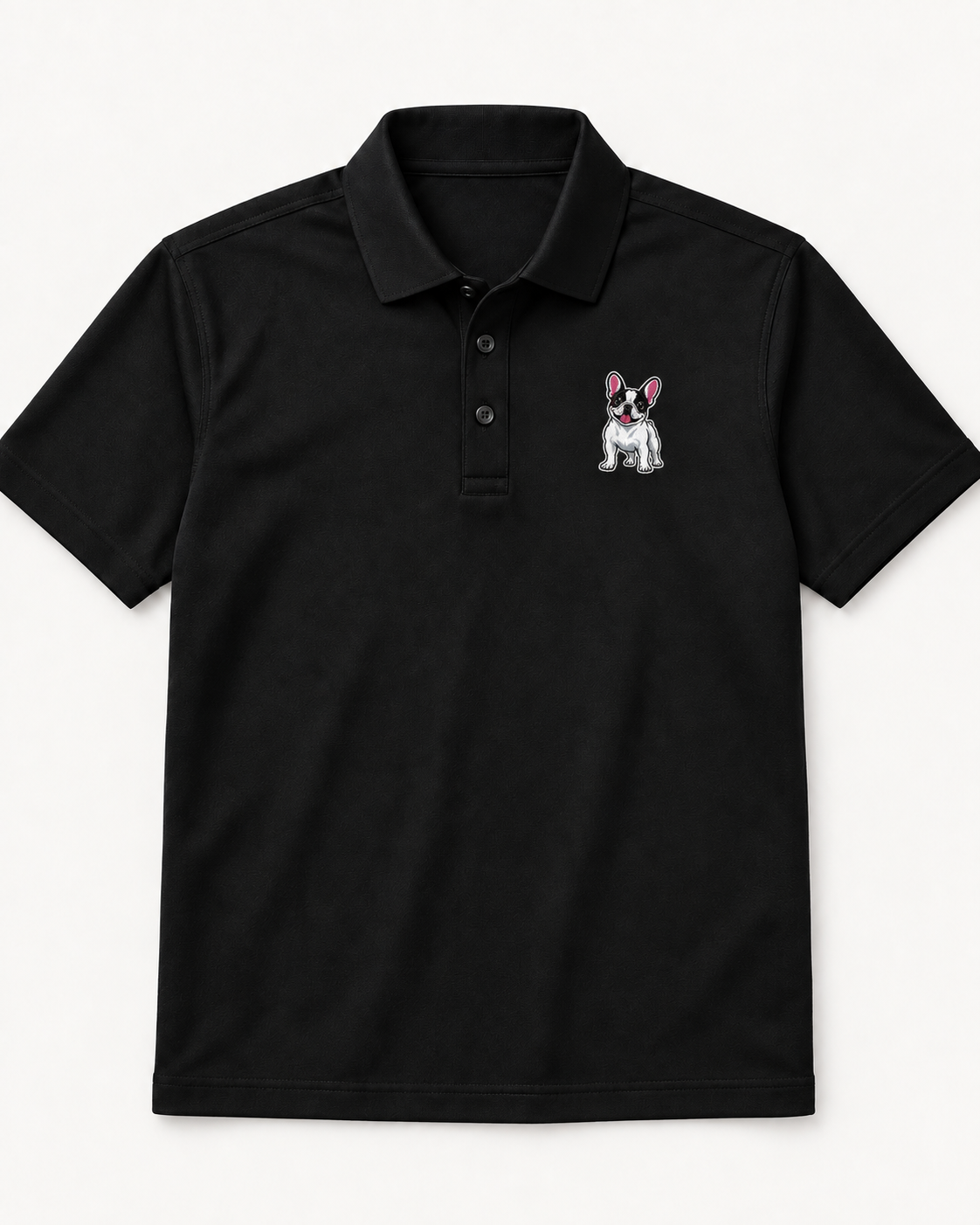French Bulldog Embroidered Polo Shirt.