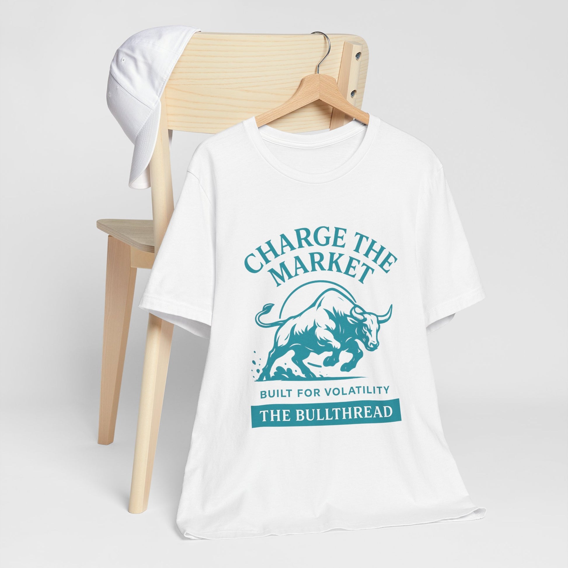 Charge the Market - Turquoise Bull Crypto Investor Shirt.