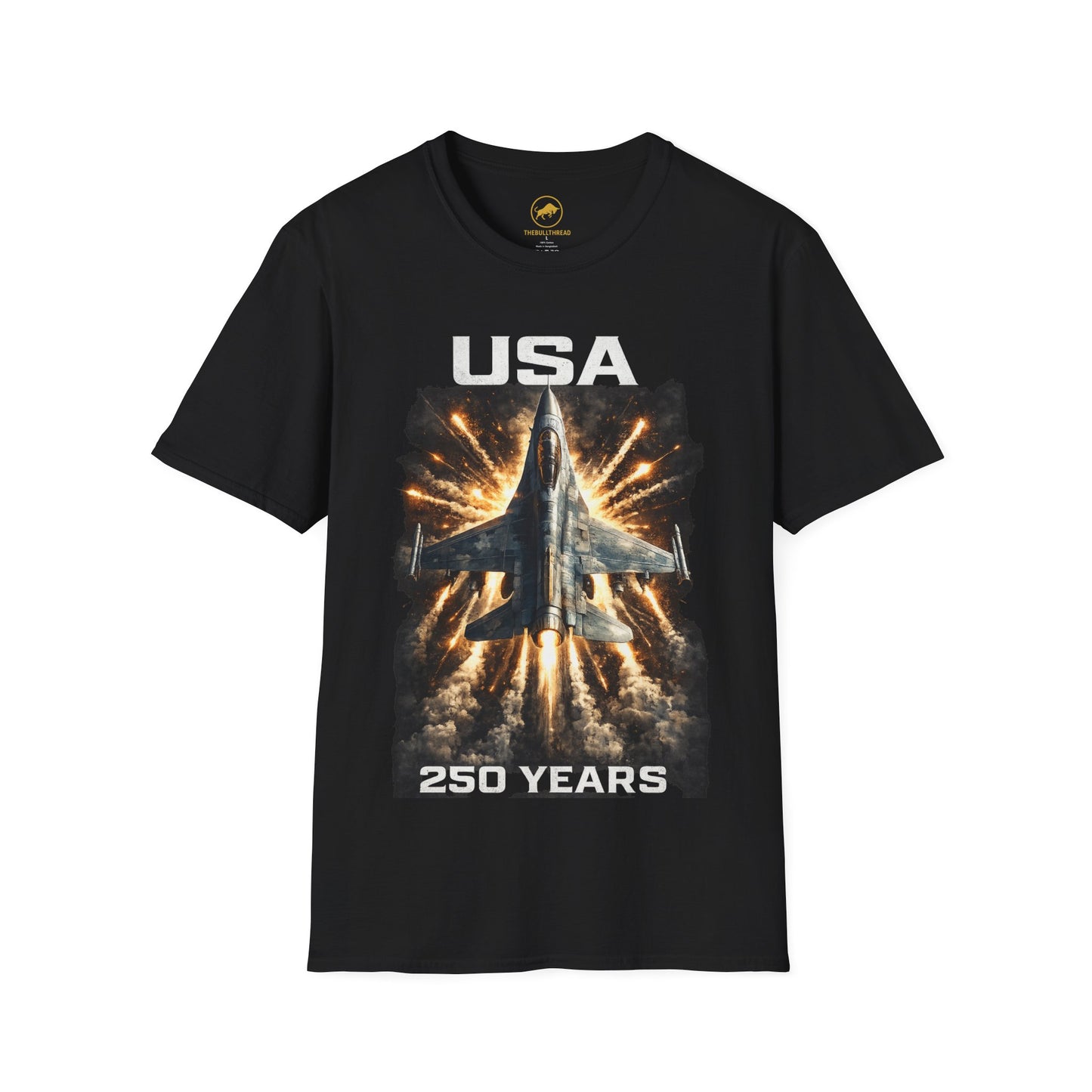 USA 250 Years Fighter Jet Shirt, Patriotic American Air Show Tee, F16 Military Graphic T Shirt, USA Aviation Shirt, Mens Patriotic Tee.