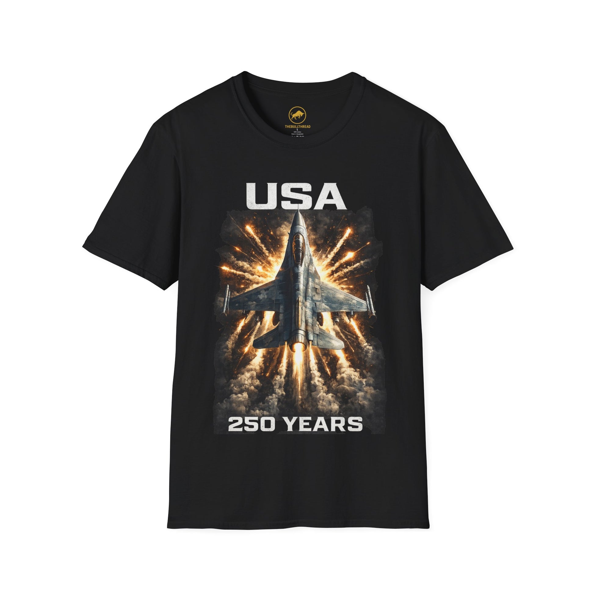 USA 250 Years Fighter Jet Shirt, Patriotic American Air Show Tee, F16 Military Graphic T Shirt, USA Aviation Shirt, Mens Patriotic Tee.
