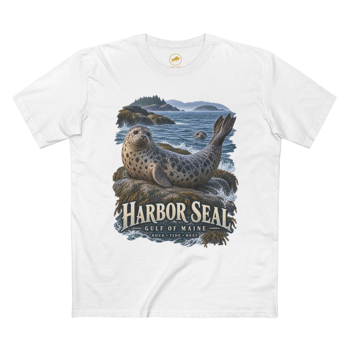 Harbor Seal Gulf of Maine T-Shirt - New England Coastal Wildlife Graphic.