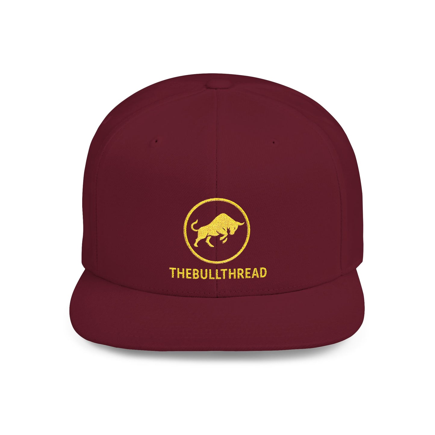 Premium Embroidered Snapback Hat - 6089M Flat-Bill Crypto Cap by TheBullThread