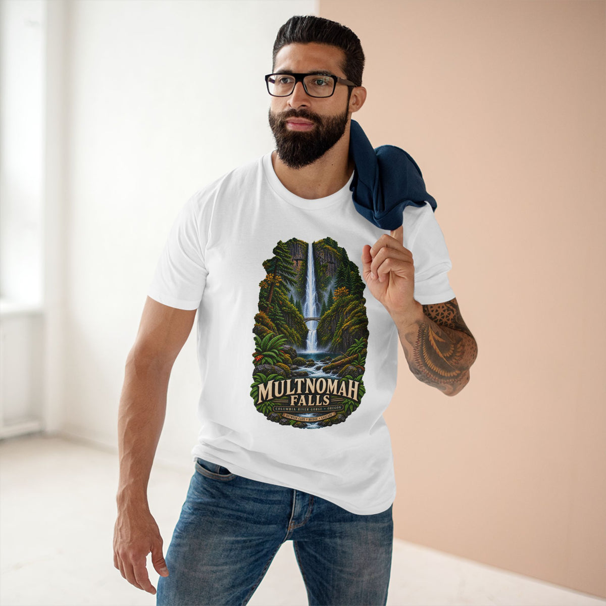 Multnomah Falls Shirt, Columbia River Gorge Oregon Tee, Benson Bridge Waterfall Shirt, Pacific Northwest Hiking Gift