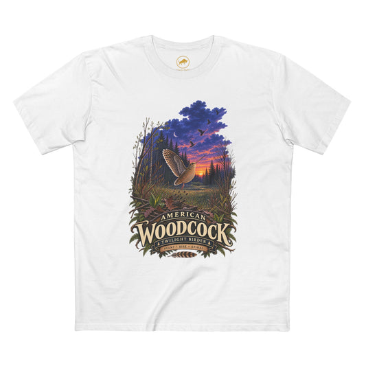 American Woodcock Shirt: Twilight Sky Dance Timberdoodle Birding Tee