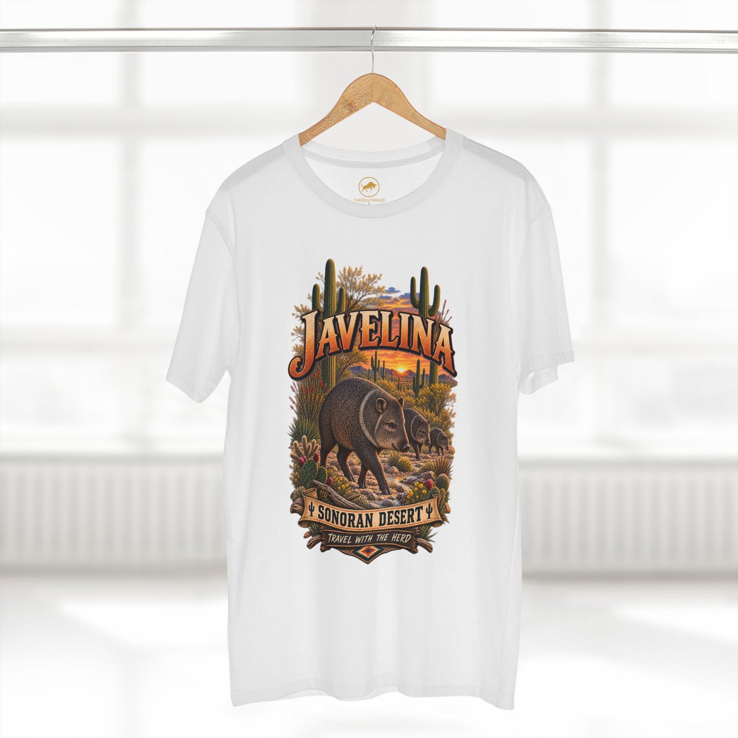 Javelina Shirt, Collared Peccary Sonoran Desert Arizona Southwest Wildlife Graphic.