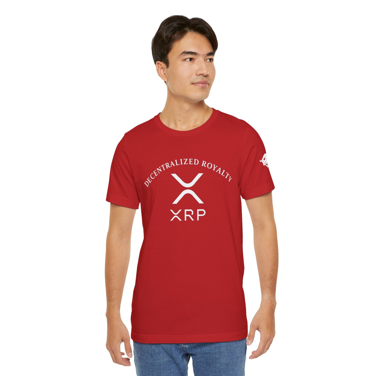 Premium XRP Investor Shirt - Decentralized Royalty Bull Sleeve Design by TheBullThread