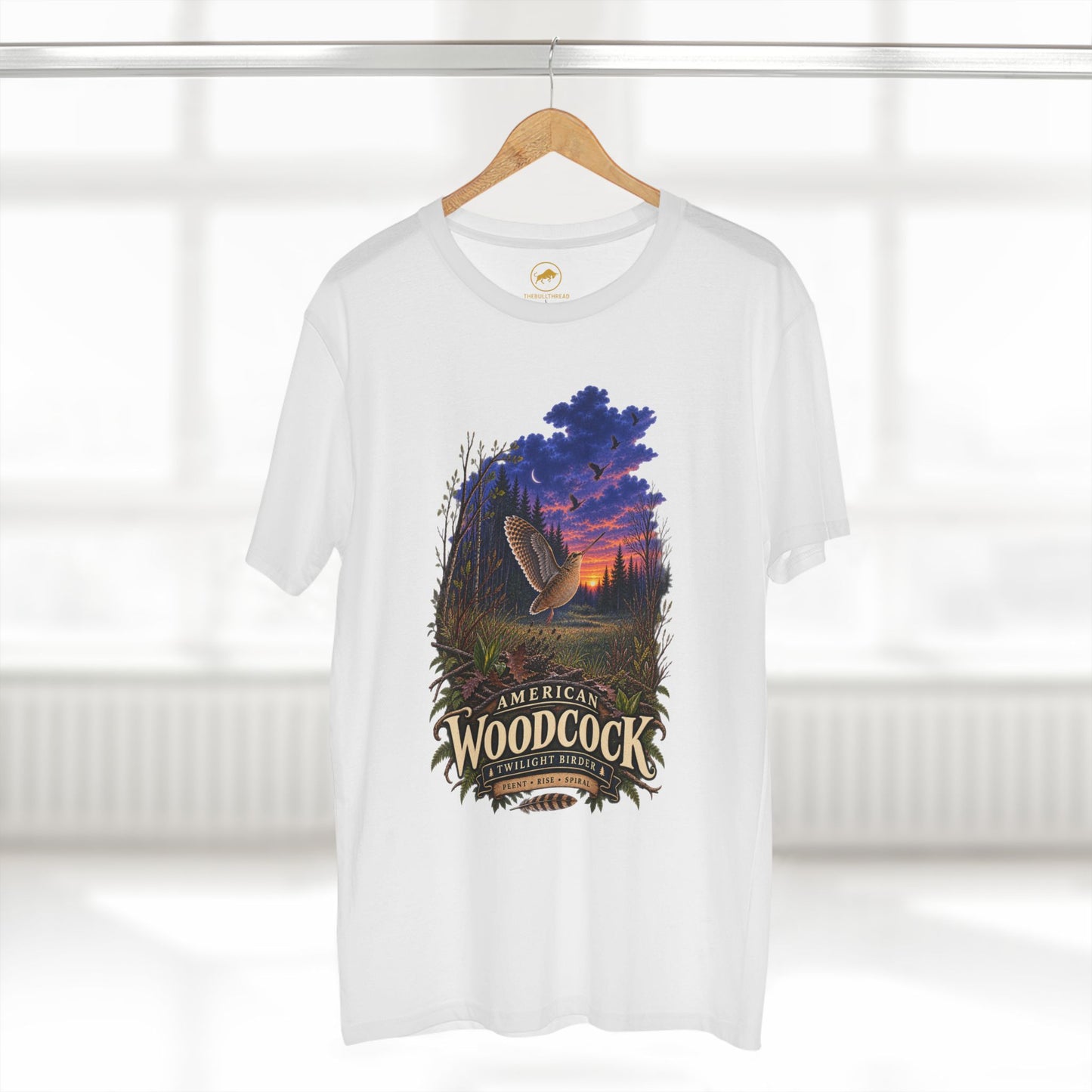 American Woodcock Shirt: Twilight Sky Dance Timberdoodle Birding Tee