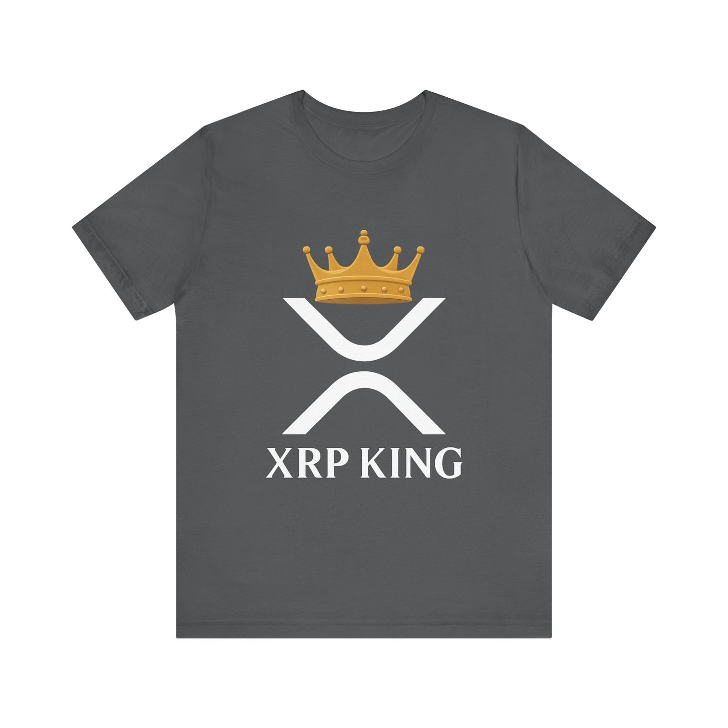 Premium XRP Crypto T-Shirt - XRP King Crowned Royalty Design by TheBullThread
