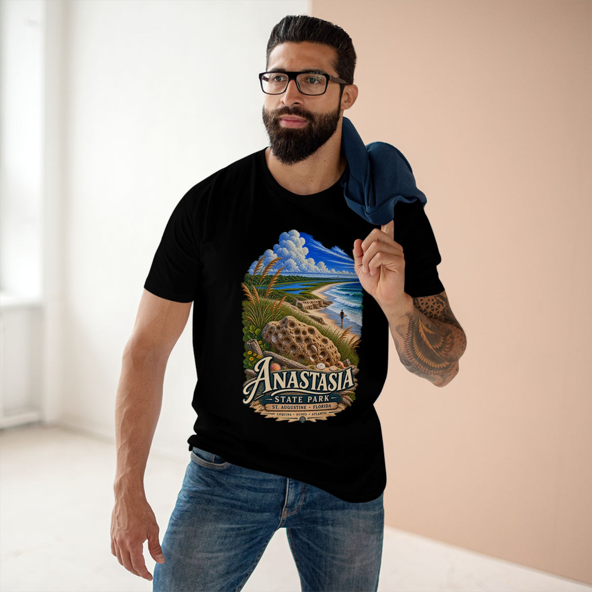 Anastasia State Park T-Shirt, St. Augustine Florida Coquina Beach Graphic Tee.