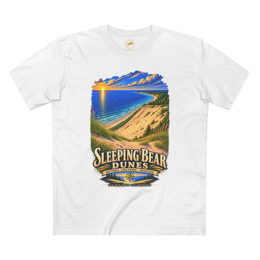 Sleeping Bear Dunes Sunset T-Shirt | Michigan Scenic Shoreline Shirt.