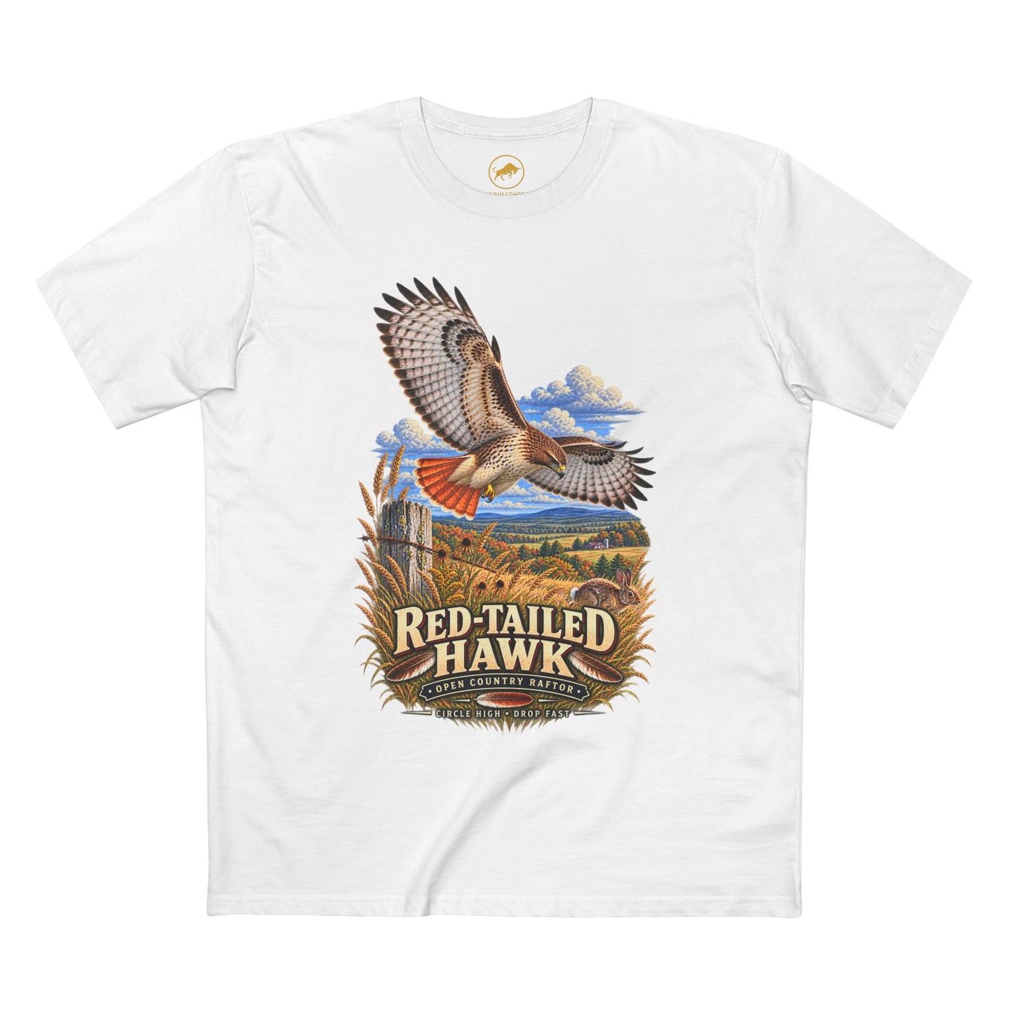 Red-Tailed Hawk Shirt: Birding Raptor Tee, Birdwatcher Gift, Bird of Prey Wildlife T-Shirt.