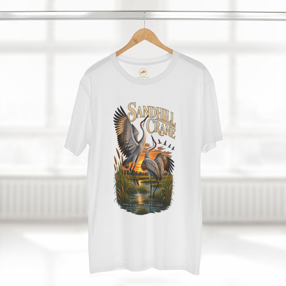 Sandhill Crane Shirt, Bird Watching T-Shirt, Wetland Wildlife Tee, Bird Lover Gift, Nature Birder Shirt.