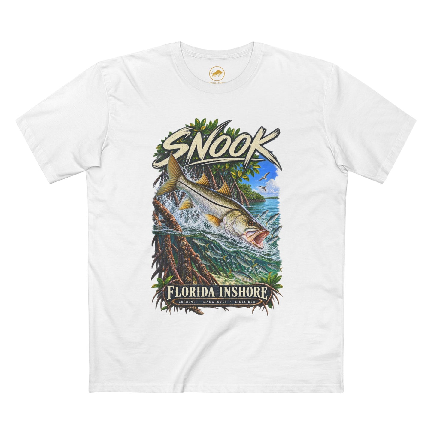 Snook Fishing Shirt - Florida Inshore Common Snook Mangrove Angler Tee.