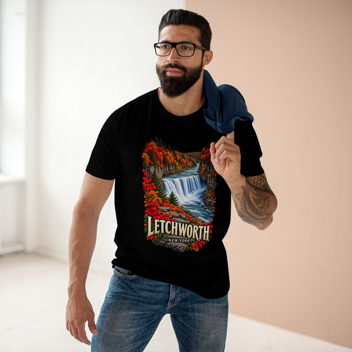 Letchworth State Park Shirt, New York Waterfall T-Shirt, Fall Foliage Hiking Tee, Upstate NY Nature Travel Gift.