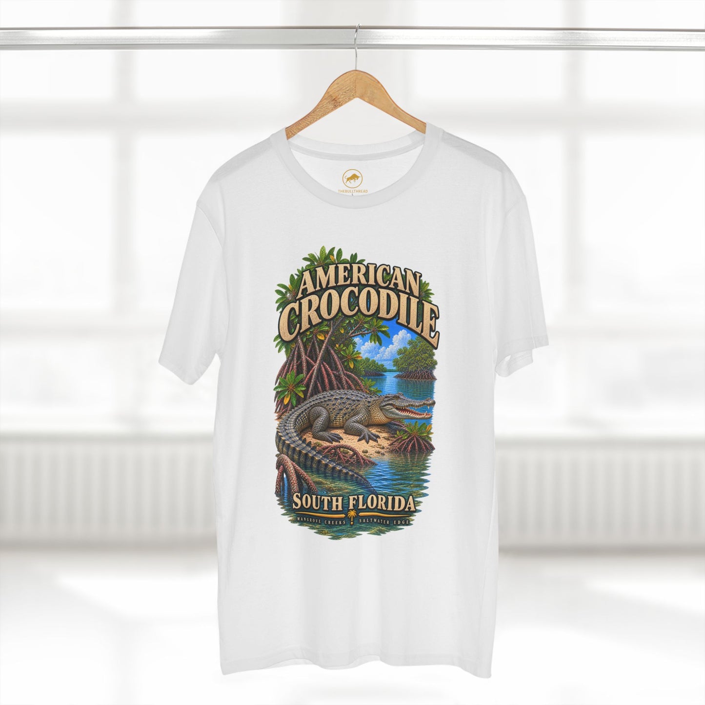 American Crocodile Shirt, South Florida Wildlife T Shirt, Crocodile Shirt, Mangrove Creek Reptile Tee, Florida Nature Gift.