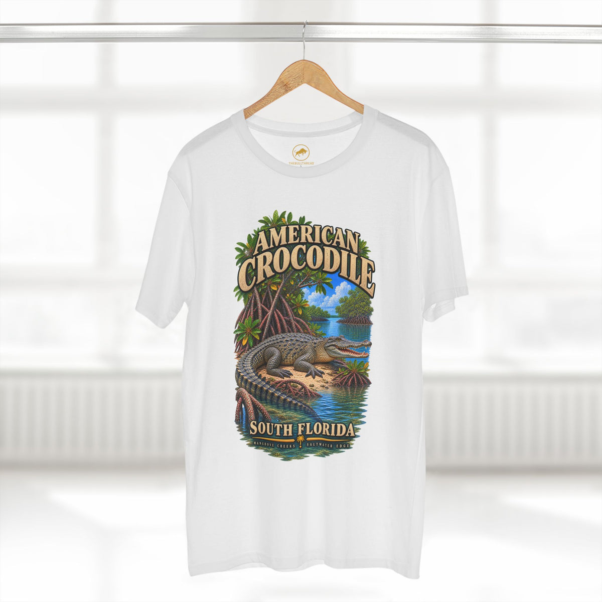 American Crocodile Shirt, South Florida Wildlife T Shirt, Crocodile Shirt, Mangrove Creek Reptile Tee, Florida Nature Gift.
