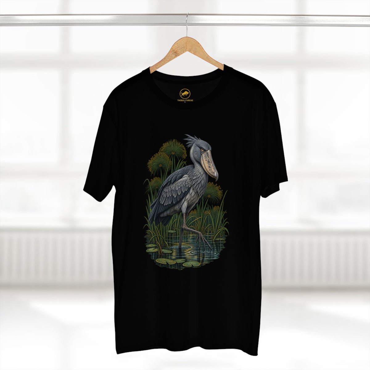 Shoebill Shirt, African Papyrus Wetland Bird Tee, Bird Lover and Zookeeper Gift.