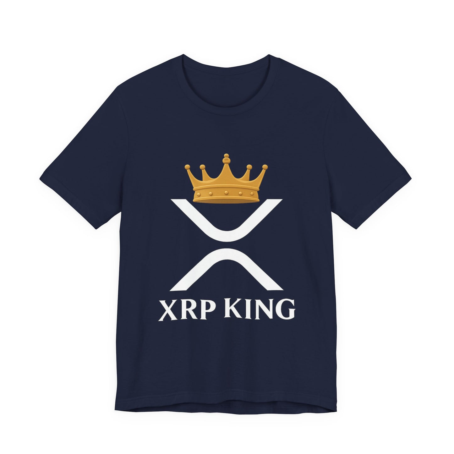 Premium XRP Crypto T-Shirt - XRP King Crowned Royalty Design by TheBullThread