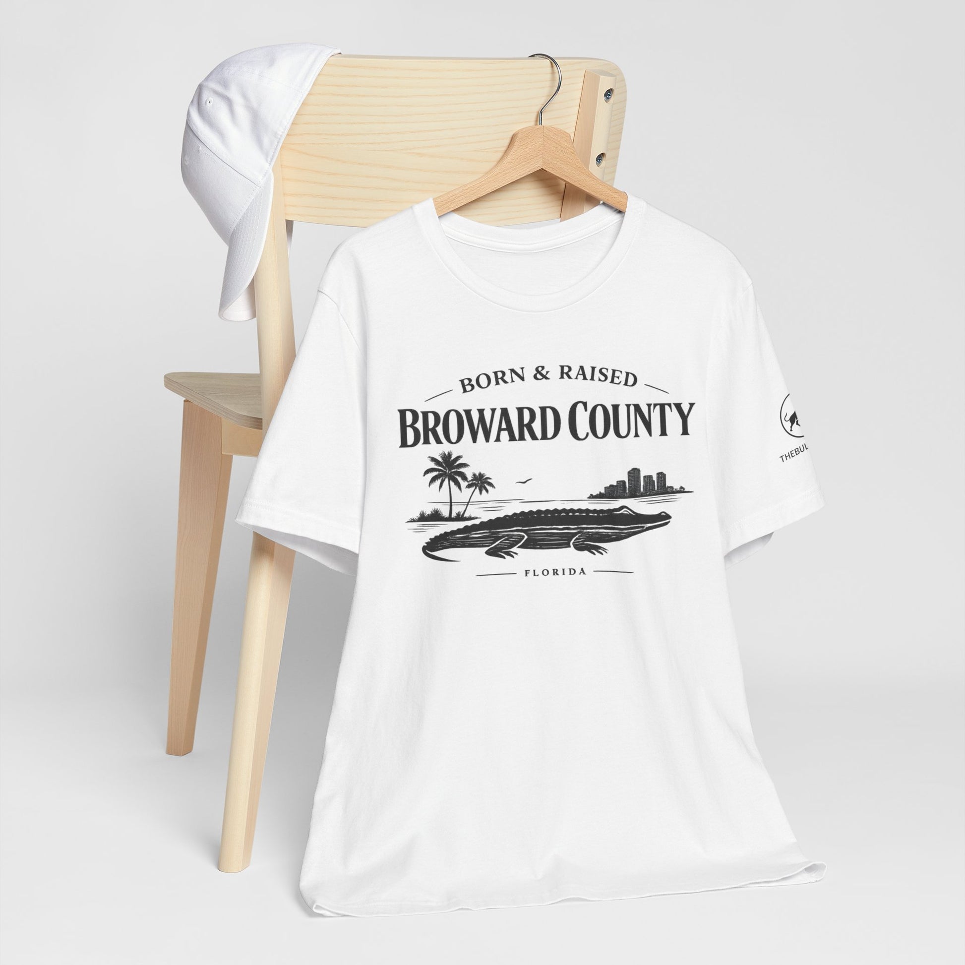 Broward County Born & Raised Shirt, South Florida Coastal Tee, 954 Florida Local Shirt, Fort Lauderdale Beach T-Shirt, Minimalist White Tee.