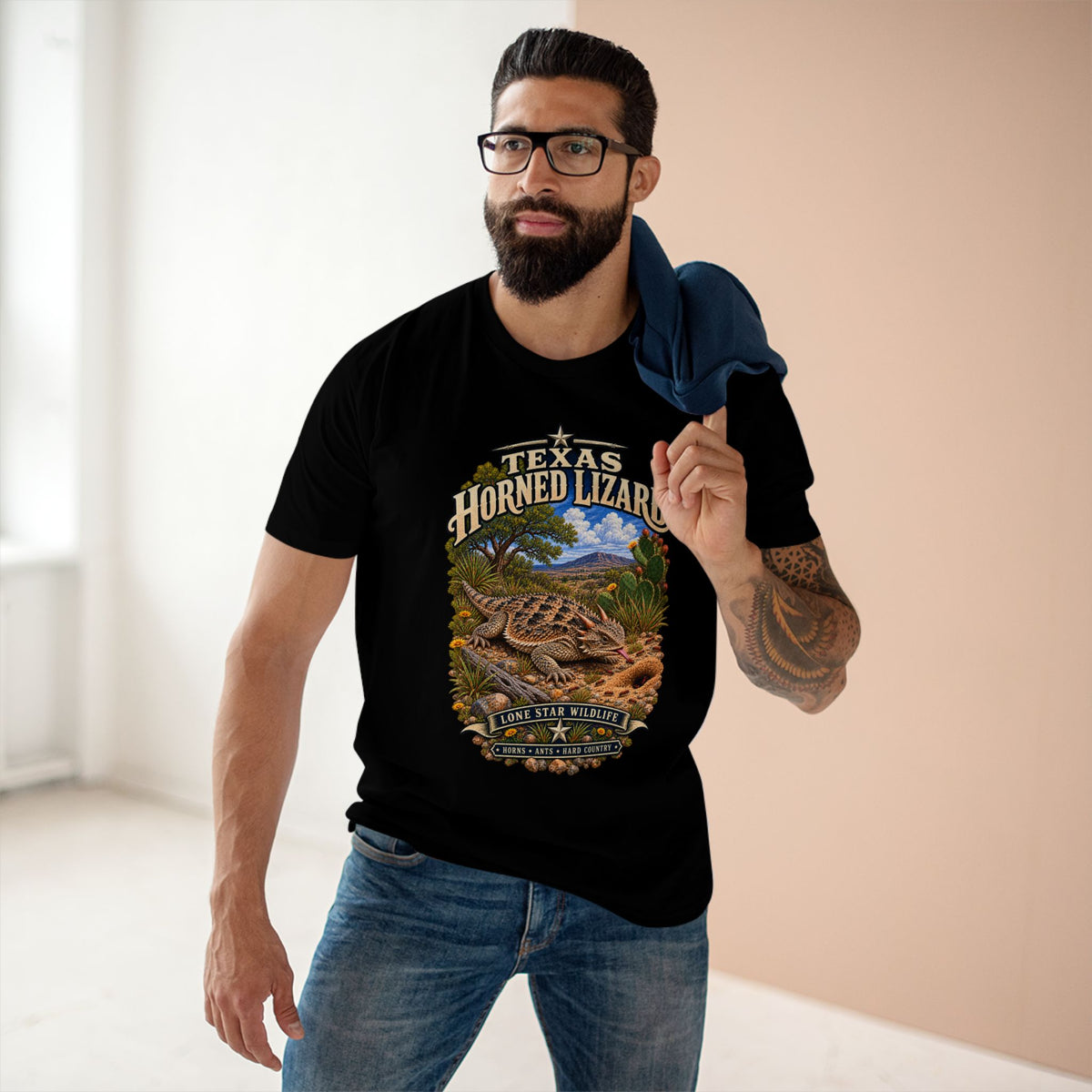 Texas Horned Lizard Shirt, Horny Toad T-Shirt, Texas Wildlife Tee, Western Desert Reptile Shirt, Southwest Nature Gift