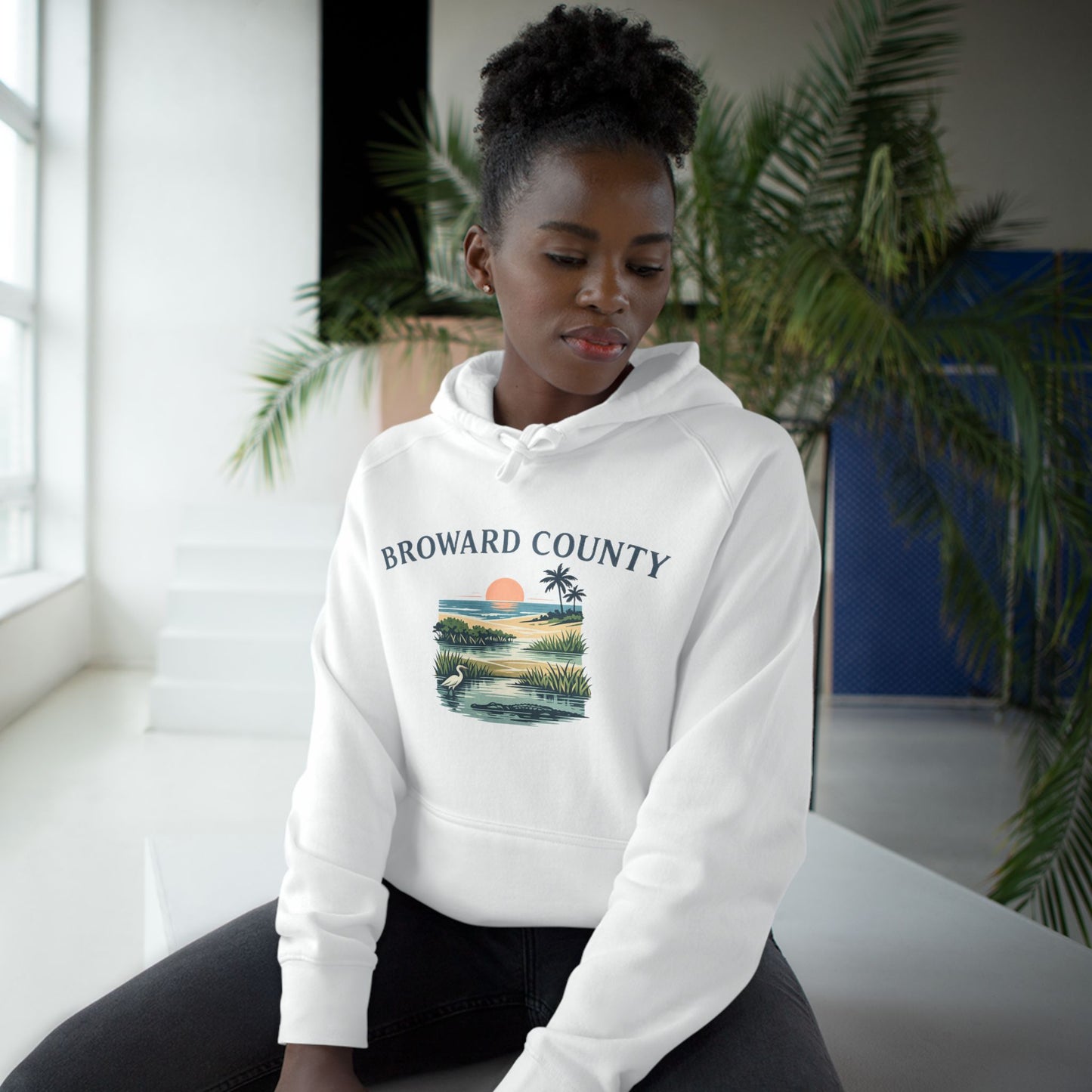 Broward County Florida Hoodie - Everglades to Ocean Nature Tee, South Florida Graphic T Shirt, Coastal Art Gift, Mangrove Sunset Shirt.