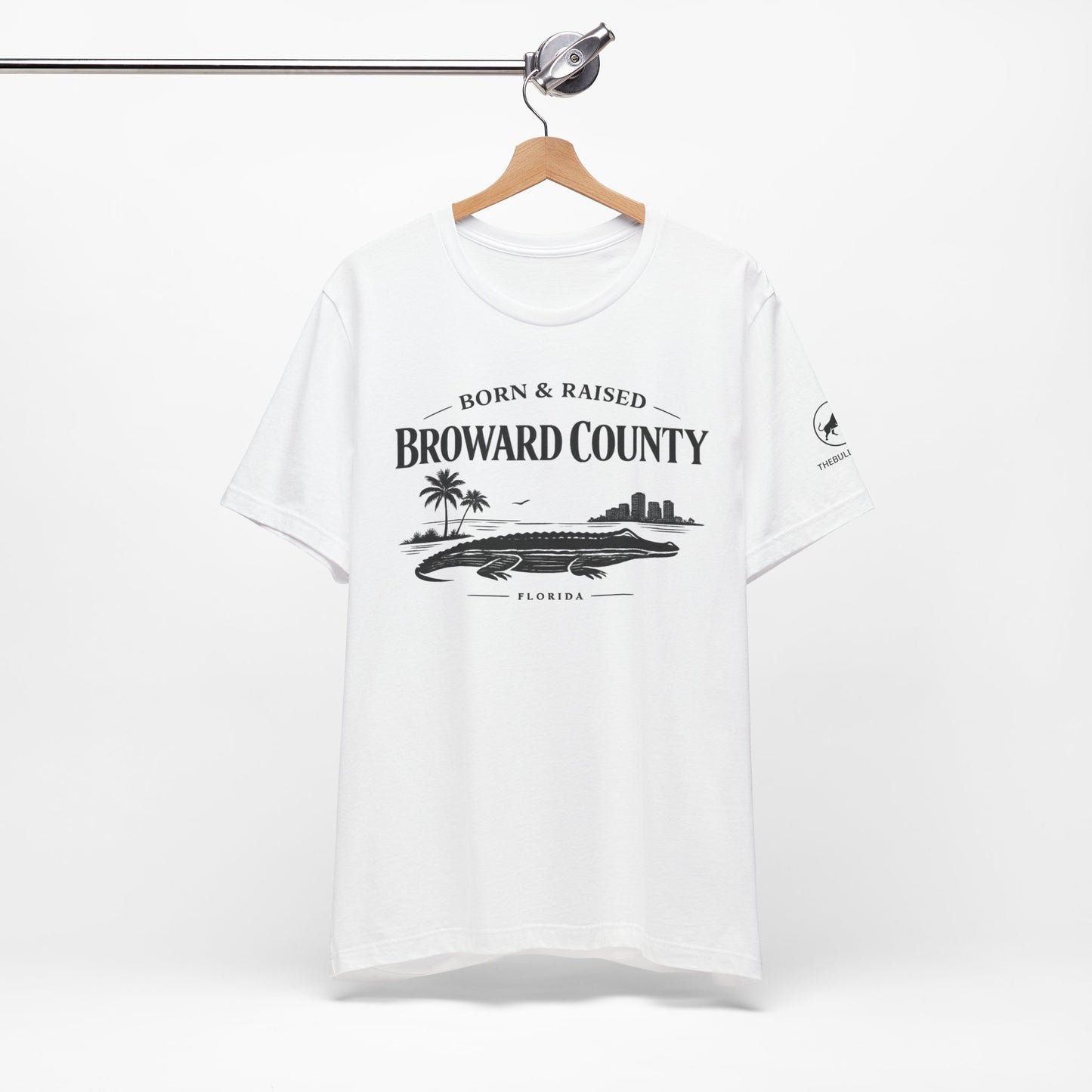 Broward County Born & Raised Shirt, South Florida Coastal Tee, 954 Florida Local Shirt, Fort Lauderdale Beach T-Shirt, Minimalist White Tee.