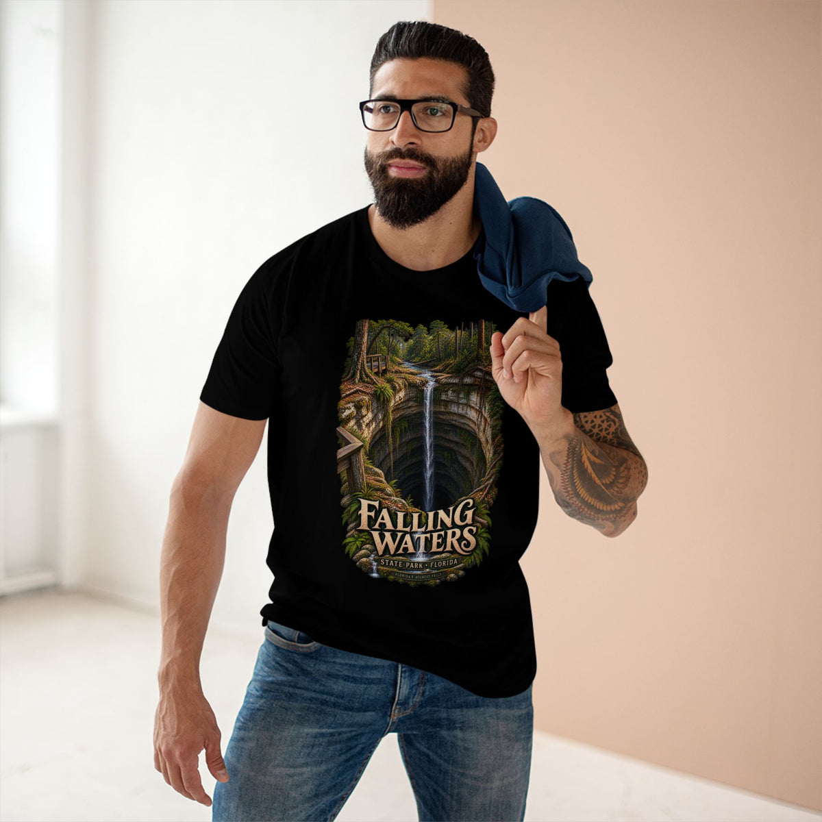 Falling Waters State Park T-Shirt, Floridas Highest Waterfall & Sinkhole Graphic Tee