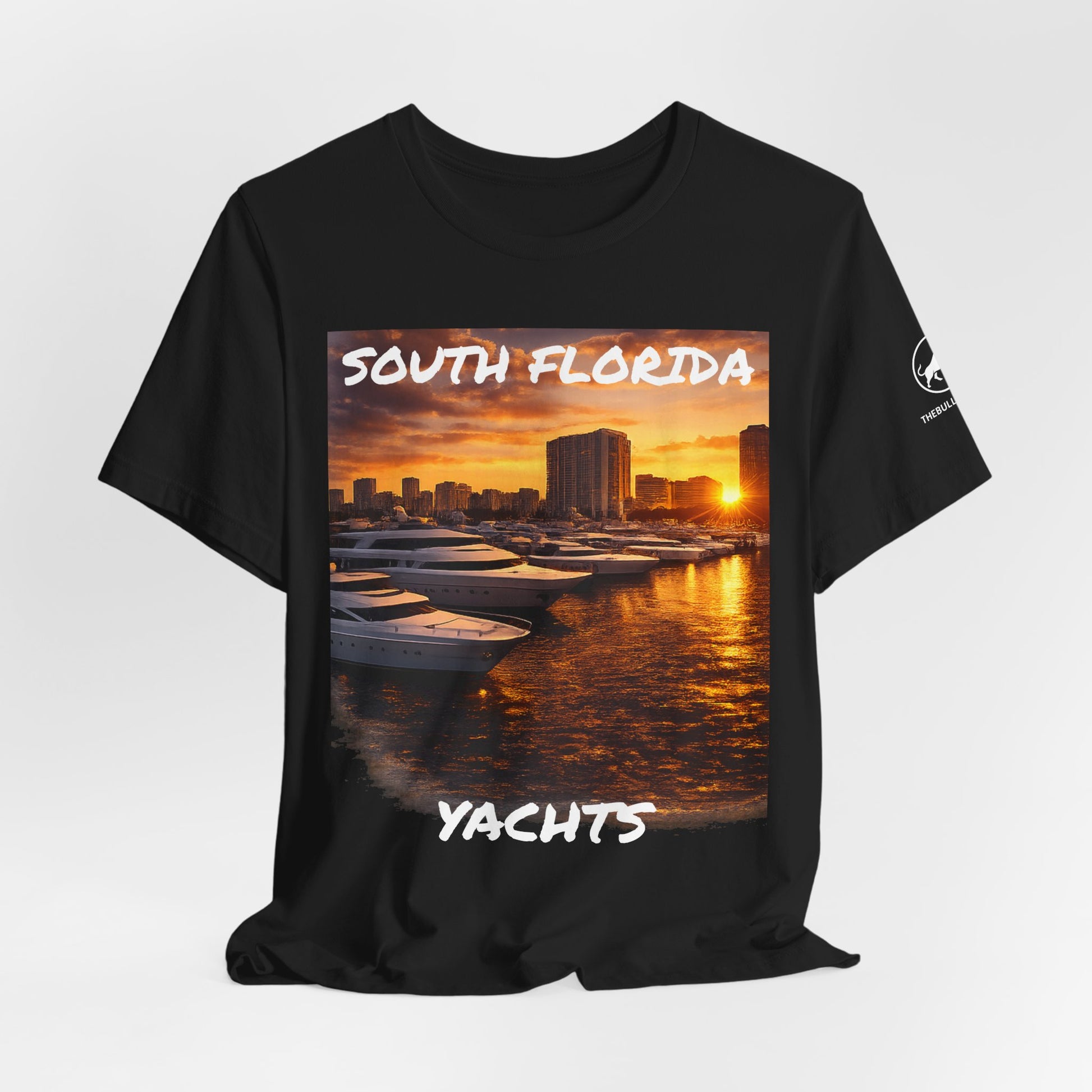 South Florida Yachts Shirt Sunset - Premium Coastal Florida Tee - Luxury Boat Lifestyle Shirt - Ocean Marina Graphic Tee - Beach Yacht Shirt.
