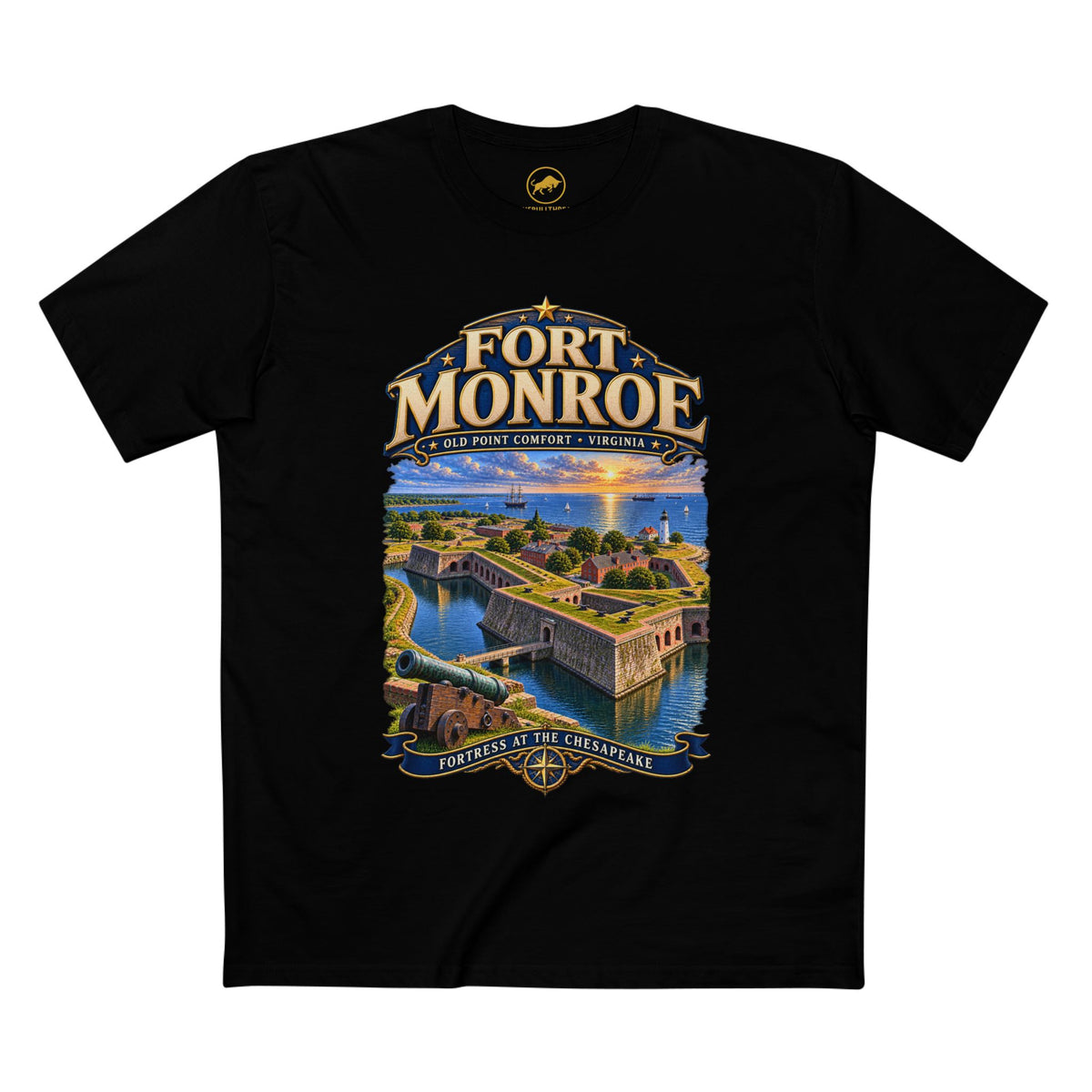 Fort Monroe Virginia T-Shirt: Old Point Comfort Chesapeake Bay Historic Fort Tee.