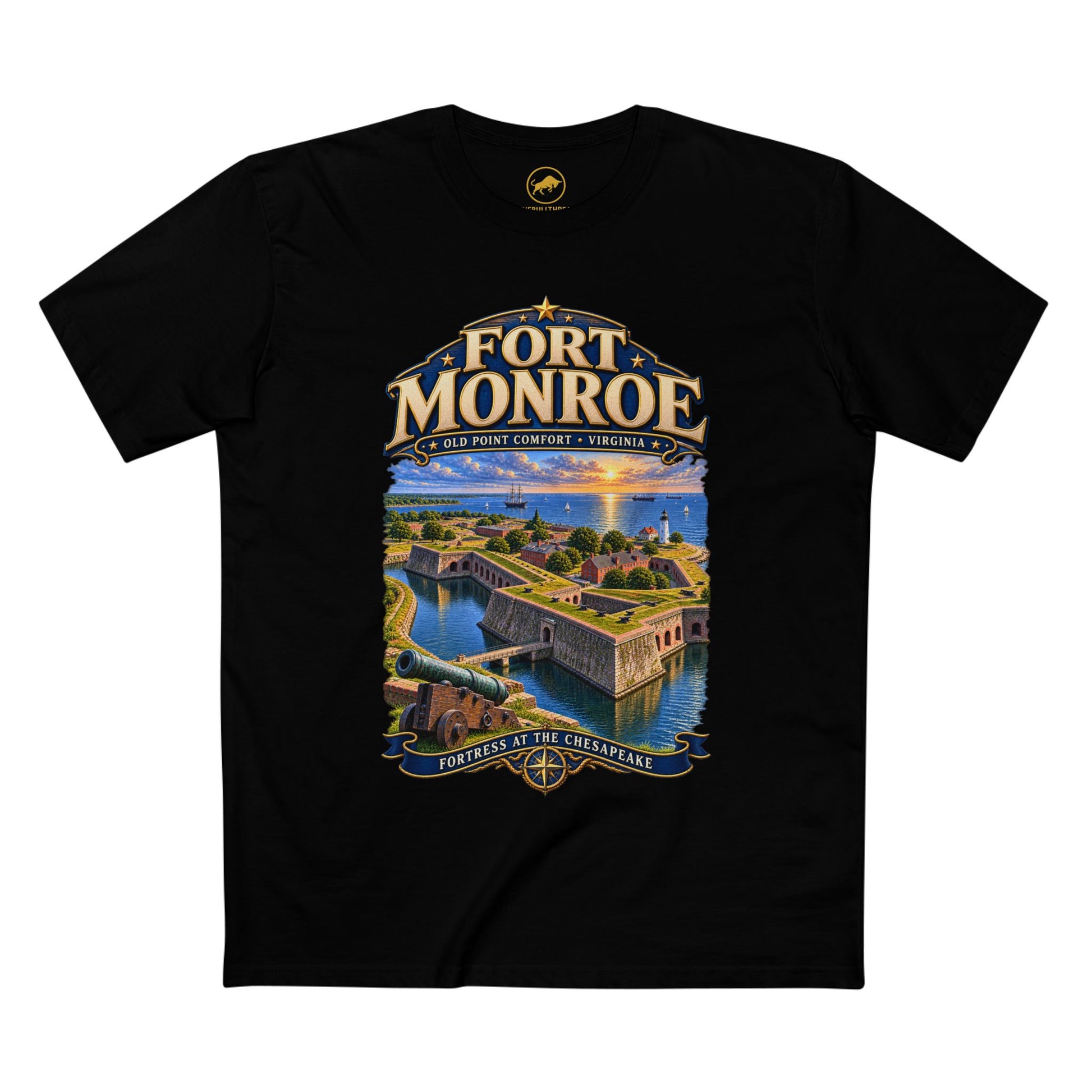 Fort Monroe Virginia T-Shirt: Old Point Comfort Chesapeake Bay Historic Fort Tee.